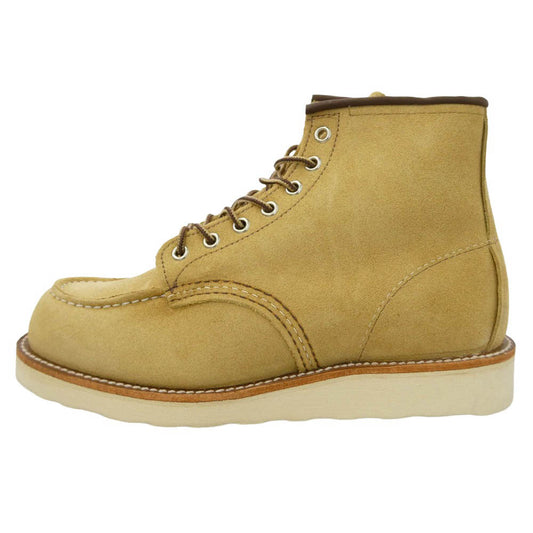 RED WING レッドウィング 8833 6inch Classic Moc 6インチモックトゥブーツ ホーソーンアビレーンラフアウト ワークブーツ ベージュ系 US7.5【極上美品】【中古】