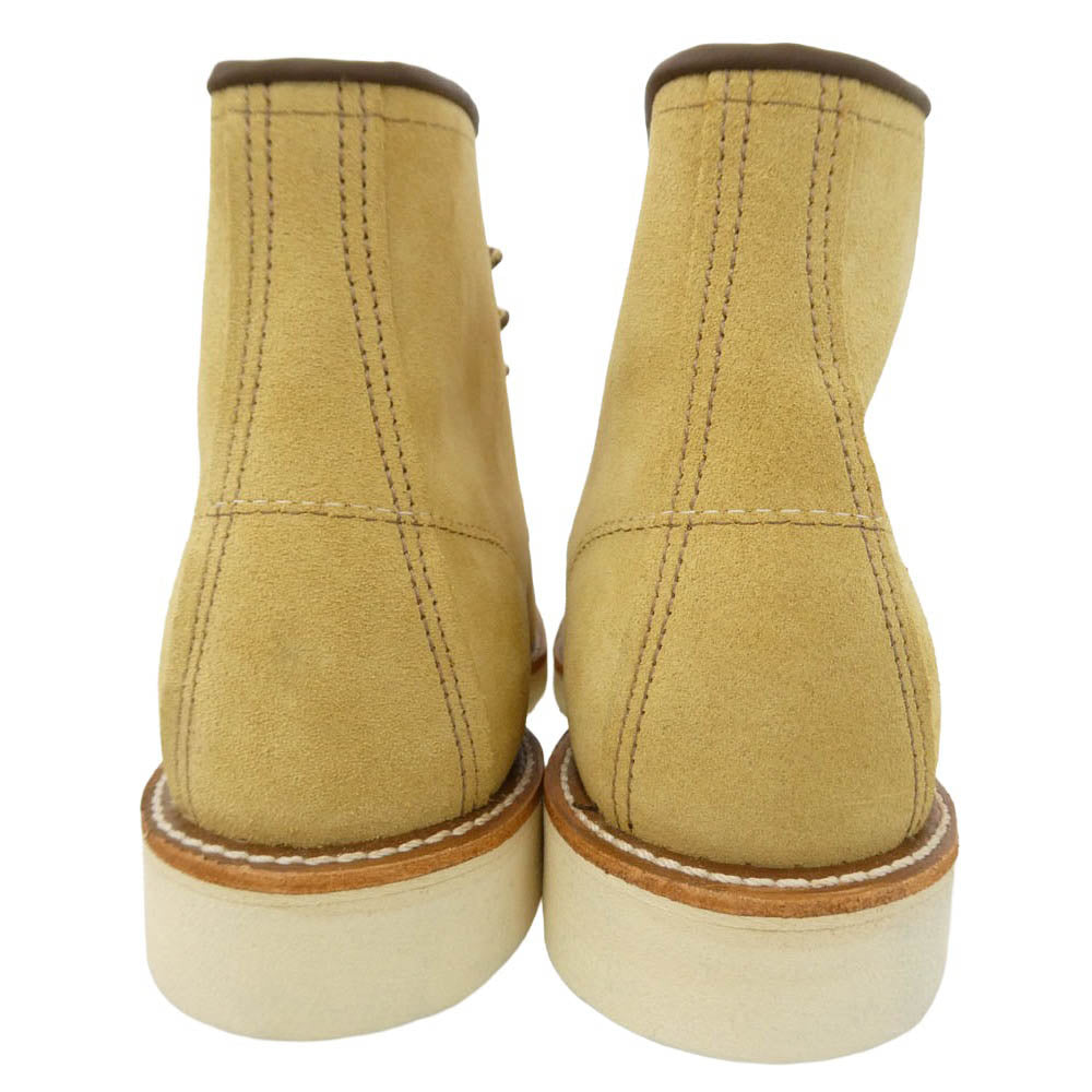 RED WING レッドウィング 8833 6inch Classic Moc 6インチモックトゥブーツ ホーソーンアビレーンラフアウト ワークブーツ ベージュ系 US7.5【極上美品】【中古】
