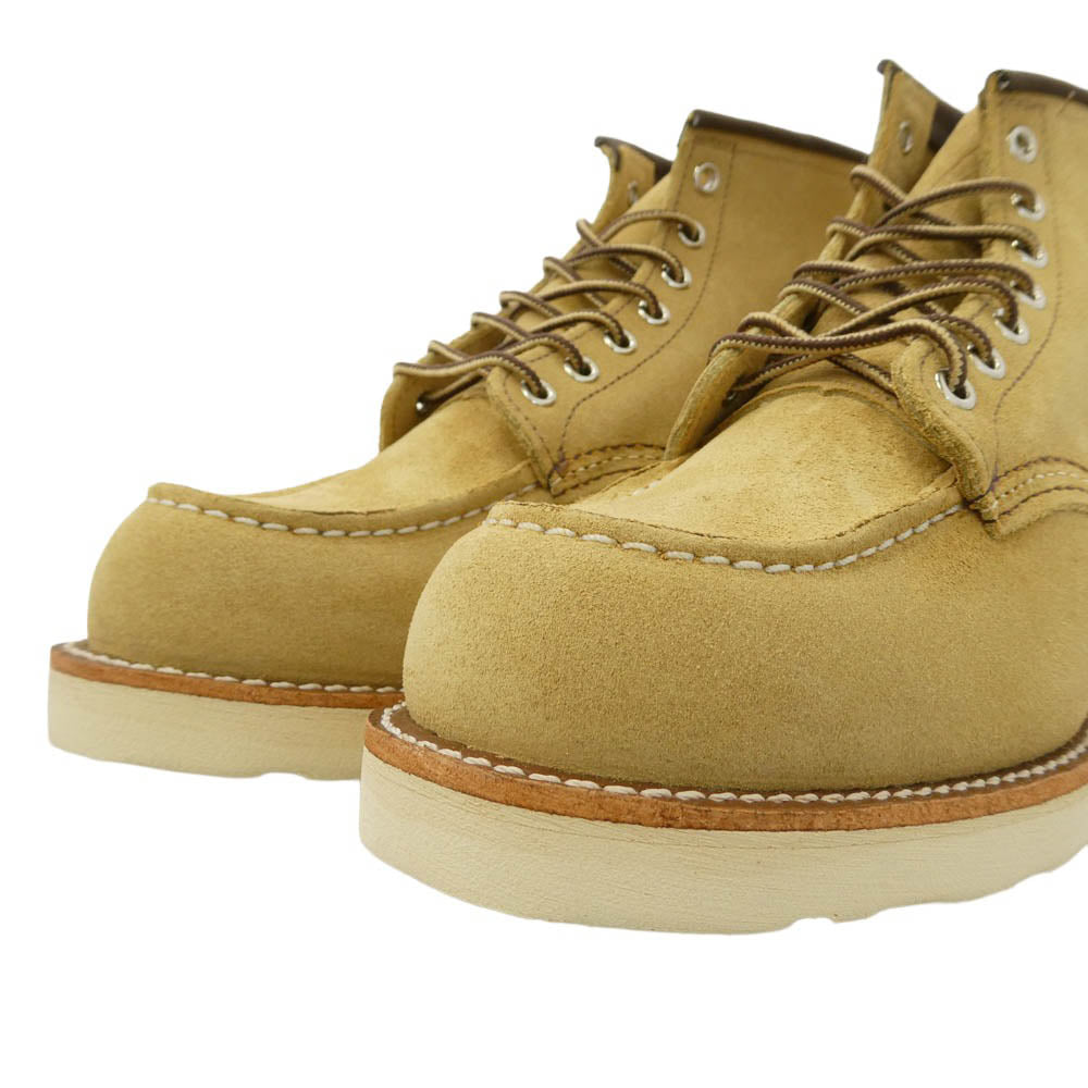 RED WING レッドウィング 8833 6inch Classic Moc 6インチモックトゥブーツ ホーソーンアビレーンラフアウト ワークブーツ ベージュ系 US7.5【極上美品】【中古】
