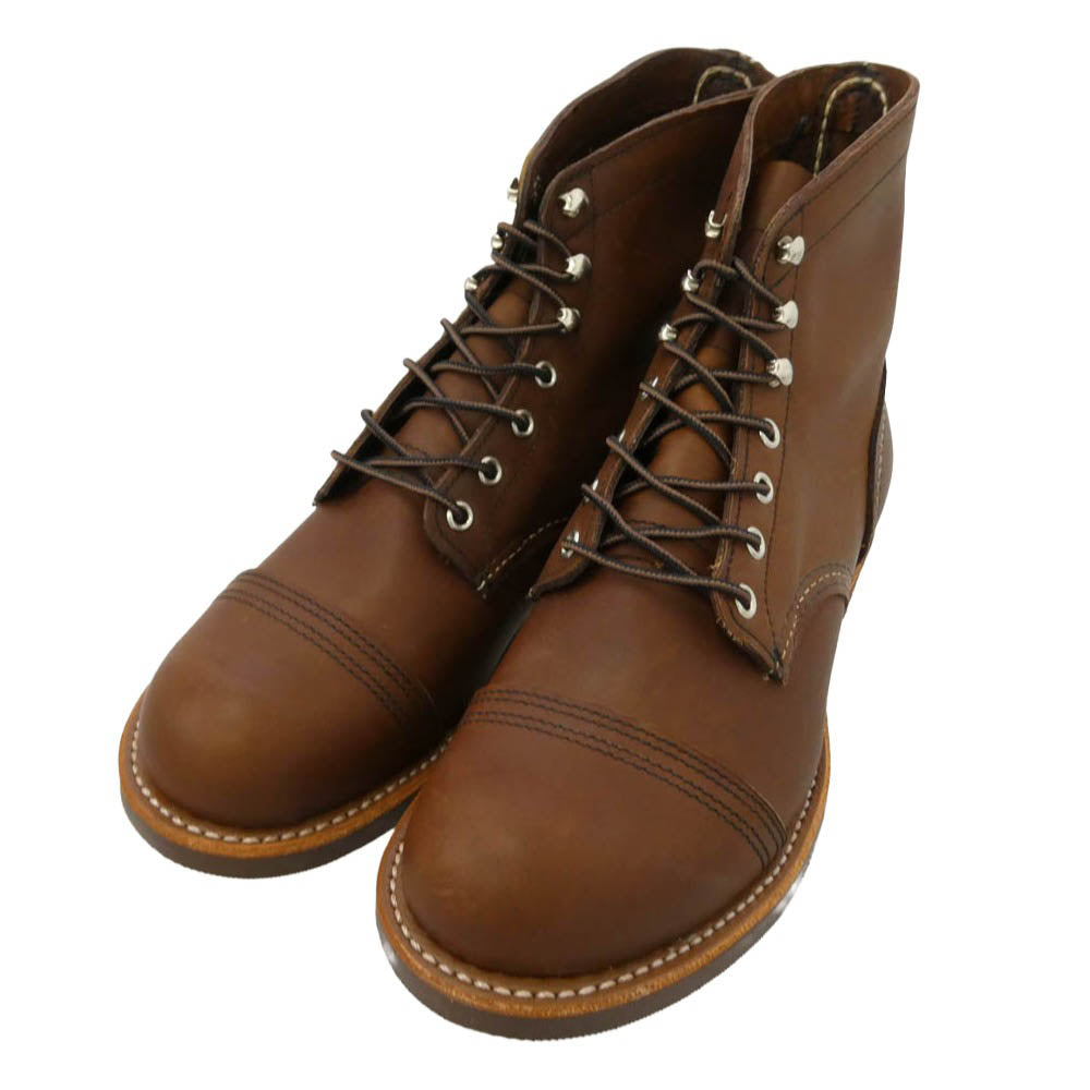 RED WING レッドウィング 8111 Iron Ranger アイアンレンジャー アンバーハーネス ブーツ ブラウン系 US8【極上美品】【中古】