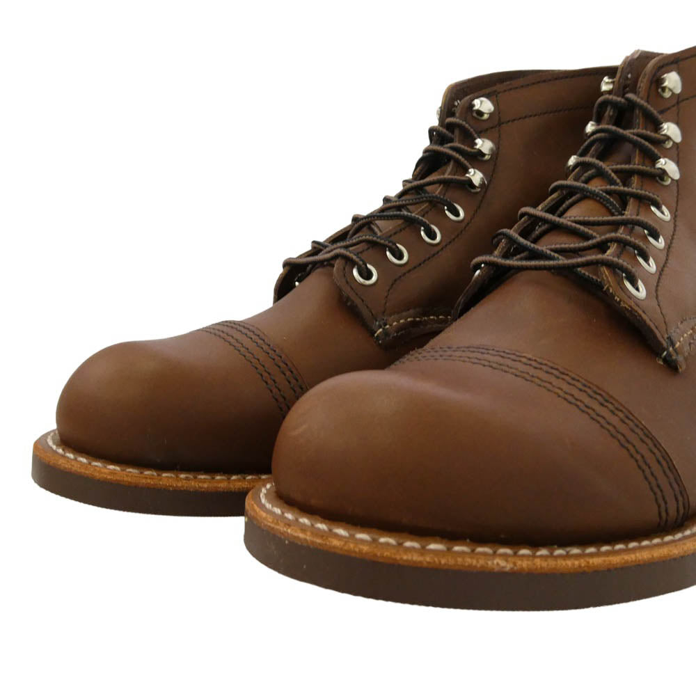 RED WING レッドウィング 8111 Iron Ranger アイアンレンジャー アンバーハーネス ブーツ ブラウン系 US8【極上美品】【中古】