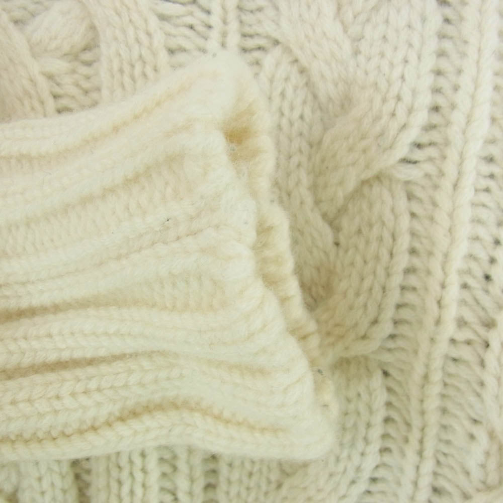 Sacai サカイ 21AW 21-02779M KNIT HOLIDAY COLLECTION サイド スリット ケーブル ニット セーター グリーン系 1【中古】