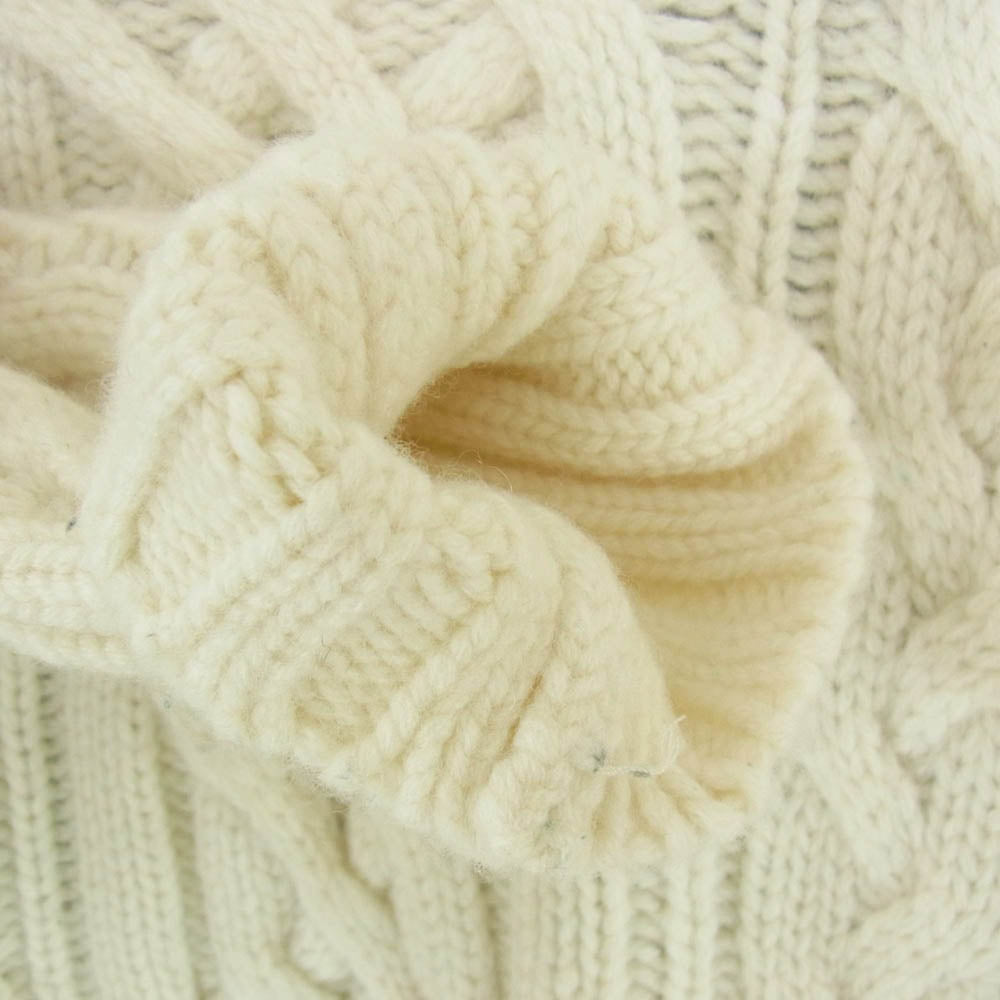 Sacai サカイ 21AW 21-02779M KNIT HOLIDAY COLLECTION サイド スリット ケーブル ニット セーター グリーン系 1【中古】