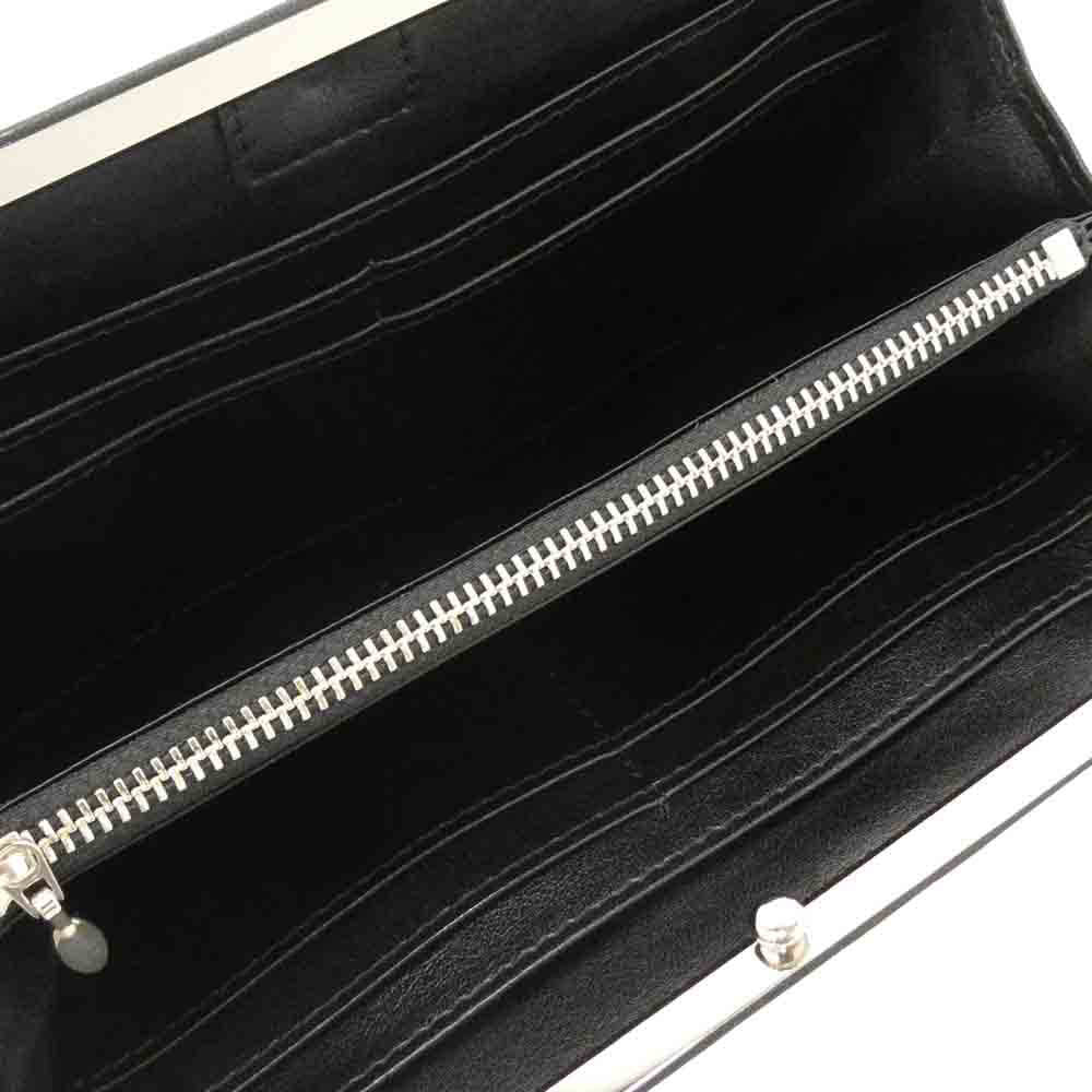 モルフェ SAC A MAIN Framed Leather Long Wallet サック ア マイン フレーム レザー ロング ウォレット ブラック系【中古】