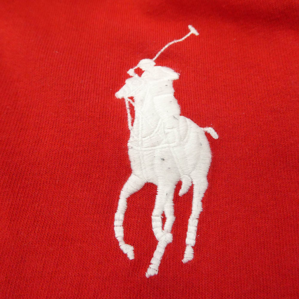 POLO RALPH LAUREN ポロ・ラルフローレン CUSTOM SLIM FIT カスタム スリム フィット 長袖 ラガー シャツ 赤×白×青 レッド系【中古】