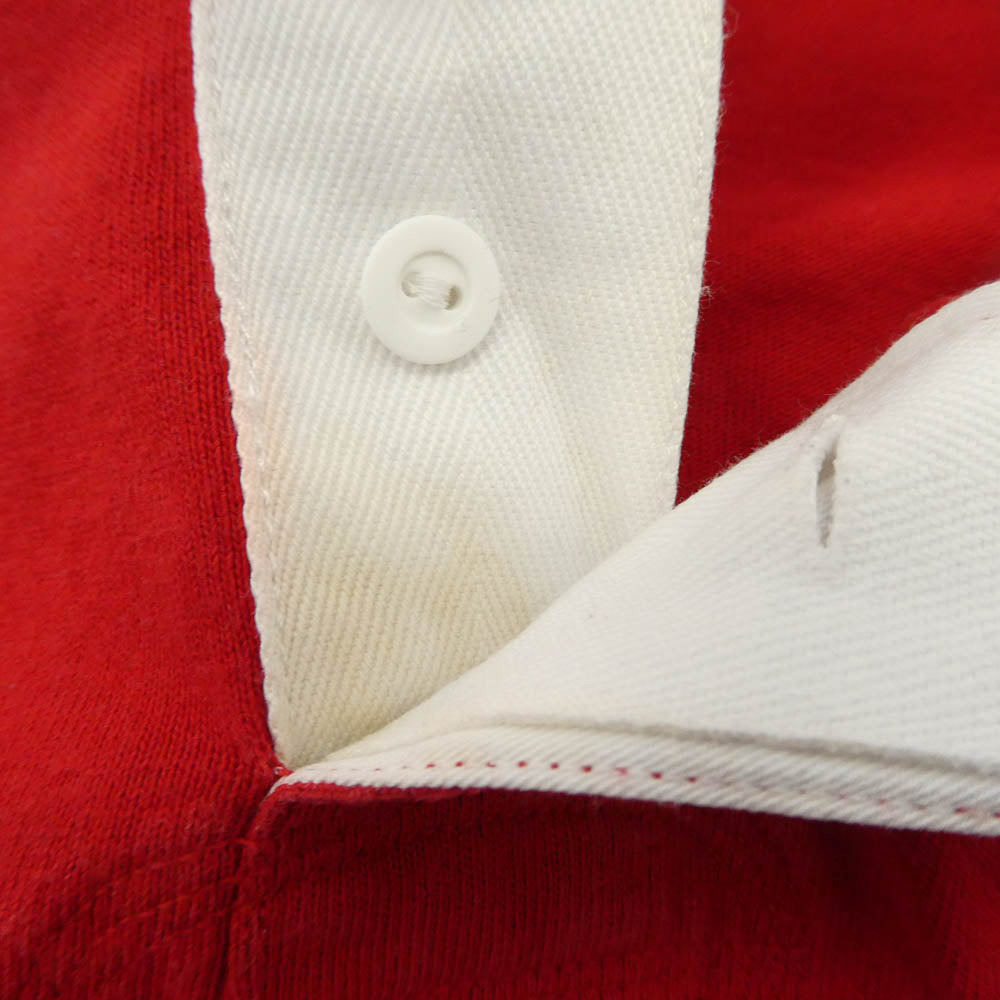 POLO RALPH LAUREN ポロ・ラルフローレン CUSTOM SLIM FIT カスタム スリム フィット 長袖 ラガー シャツ 赤×白×青 レッド系【中古】