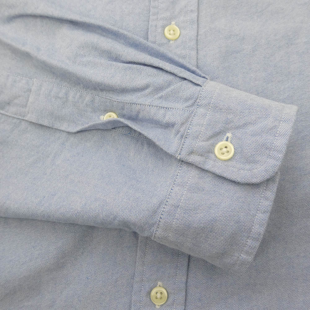 POLO RALPH LAUREN ポロ・ラルフローレン CLASSIC FIT クラシックフィット BD ボタンダウン 長袖 シャツ ブルー系 ライトブルー系 L【中古】