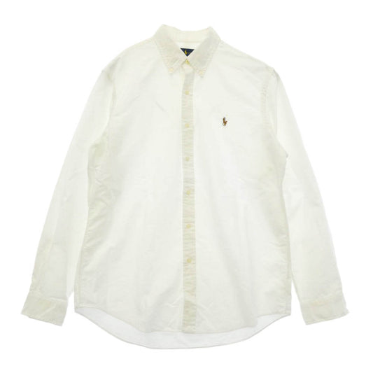 POLO RALPH LAUREN ポロ・ラルフローレン CLASSIC FIT クラシックフィット BD ボタンダウン 長袖 シャツ 白系 ホワイト系 L【中古】