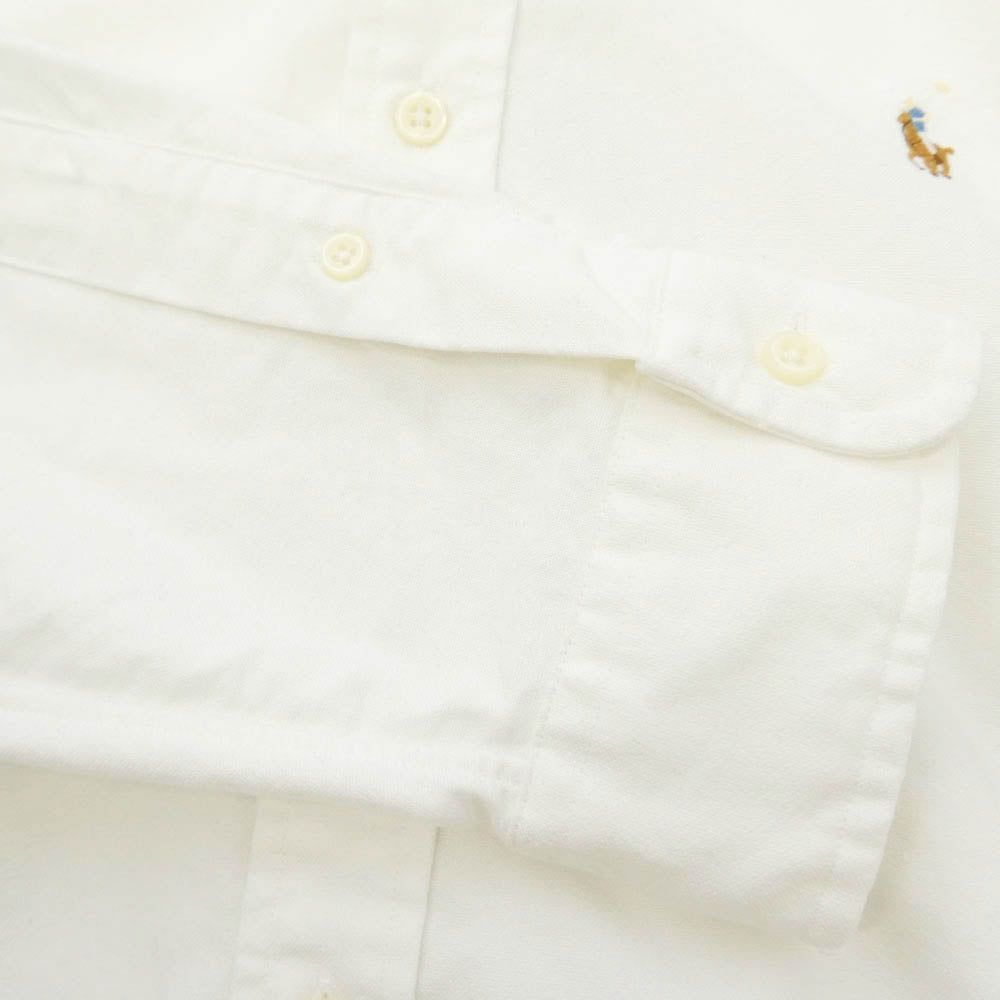 POLO RALPH LAUREN ポロ・ラルフローレン CLASSIC FIT クラシックフィット BD ボタンダウン 長袖 シャツ 白系 ホワイト系 L【中古】