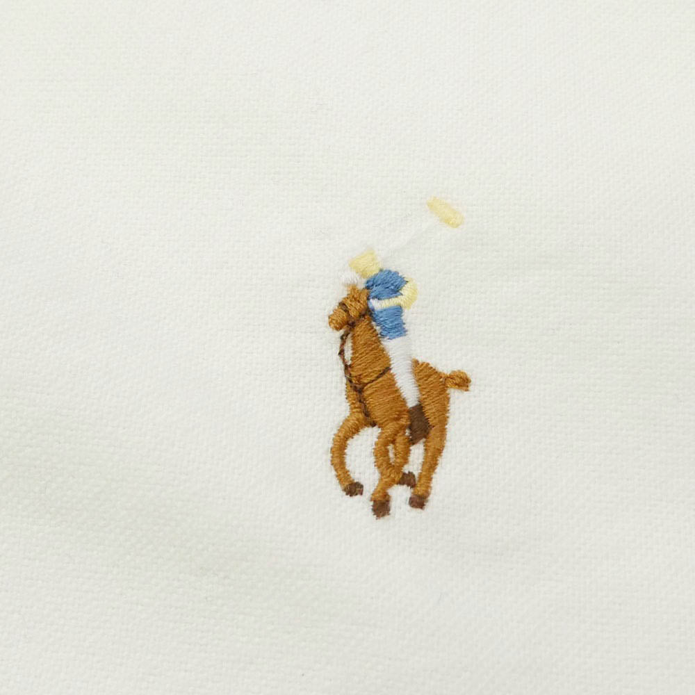 POLO RALPH LAUREN ポロ・ラルフローレン CLASSIC FIT クラシックフィット BD ボタンダウン 長袖 シャツ 白系 ホワイト系 L【中古】