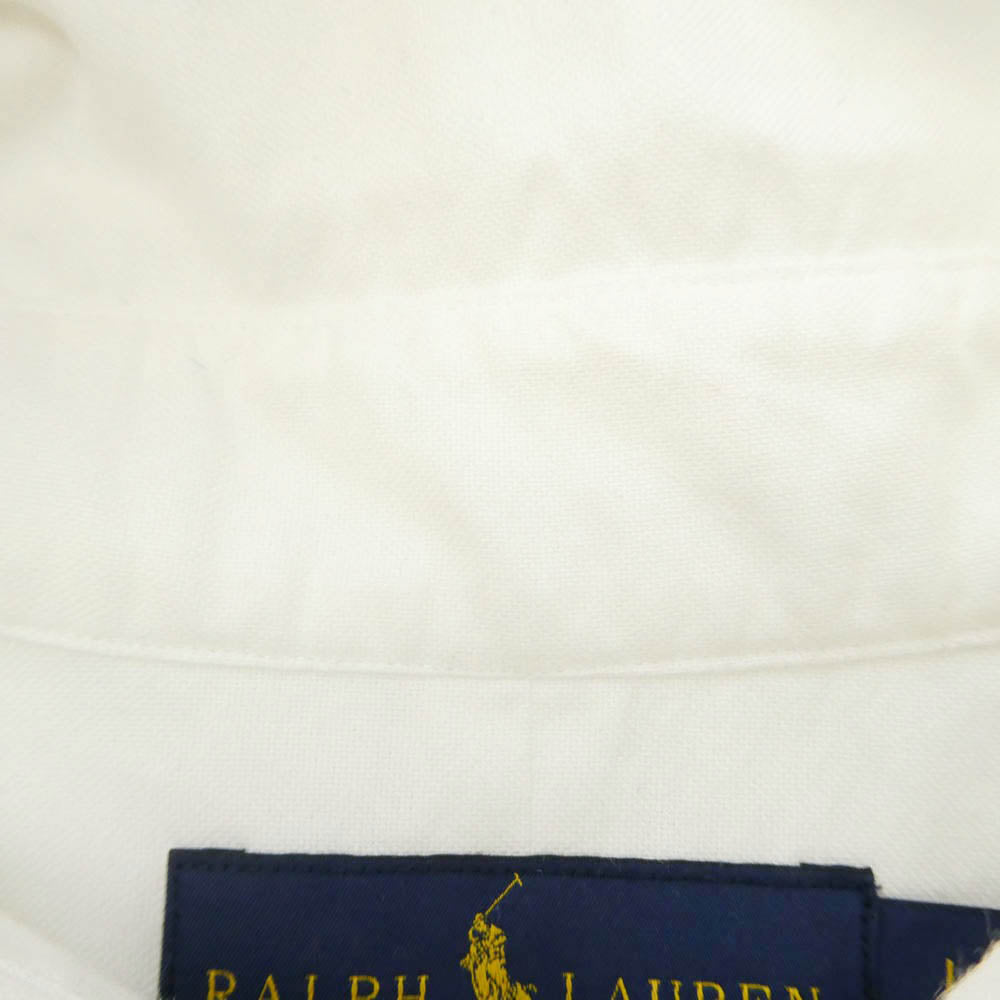 POLO RALPH LAUREN ポロ・ラルフローレン CLASSIC FIT クラシックフィット BD ボタンダウン 長袖 シャツ 白系 ホワイト系 L【中古】
