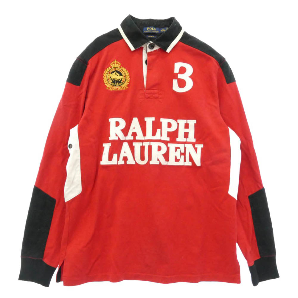 POLO RALPH LAUREN ポロ・ラルフローレン CUSTOM FIT カスタムフィット 長袖 ラガー シャツ 赤系 レッド系 M【中古】