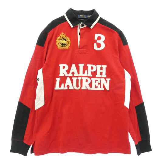 POLO RALPH LAUREN ポロ・ラルフローレン CUSTOM FIT カスタムフィット 長袖 ラガー シャツ 赤系 レッド系 M【中古】