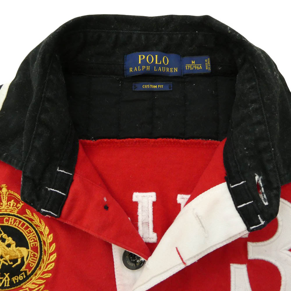 POLO RALPH LAUREN ポロ・ラルフローレン CUSTOM FIT カスタムフィット 長袖 ラガー シャツ 赤系 レッド系 M【中古】