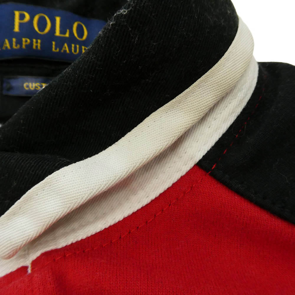 POLO RALPH LAUREN ポロ・ラルフローレン CUSTOM FIT カスタムフィット 長袖 ラガー シャツ 赤系 レッド系 M【中古】