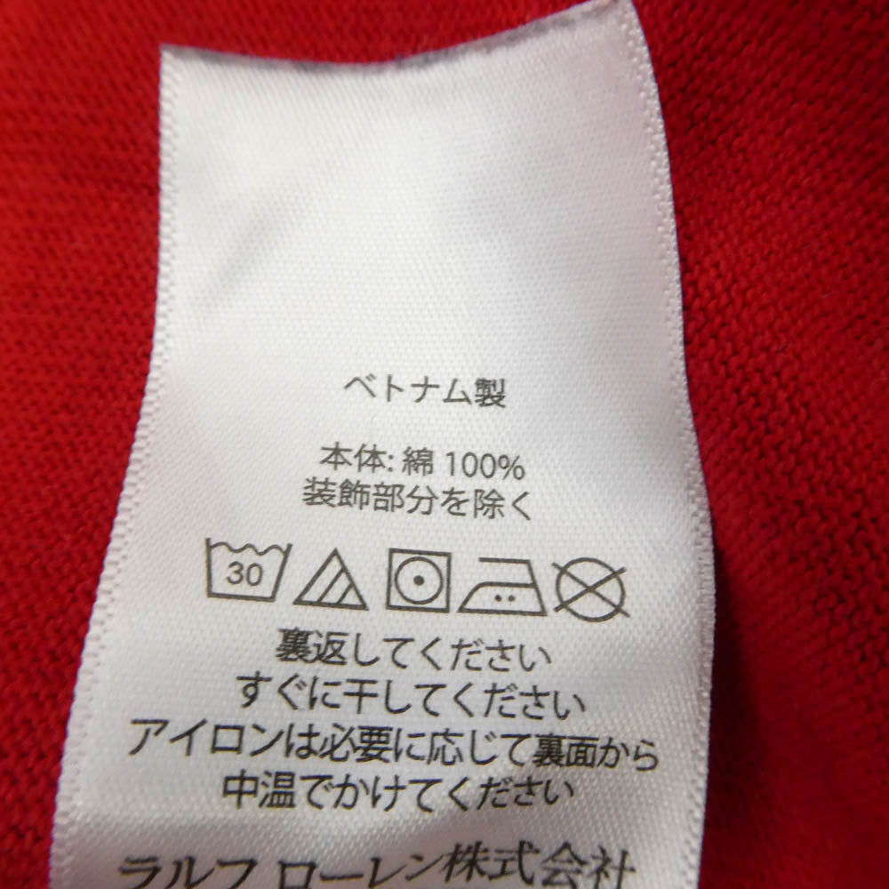 POLO RALPH LAUREN ポロ・ラルフローレン CUSTOM SLIM FIT カスタム スリム フィット 長袖 ラガー シャツ トリコロール ホワイト系 ネイビー系 レッド系 L【中古】