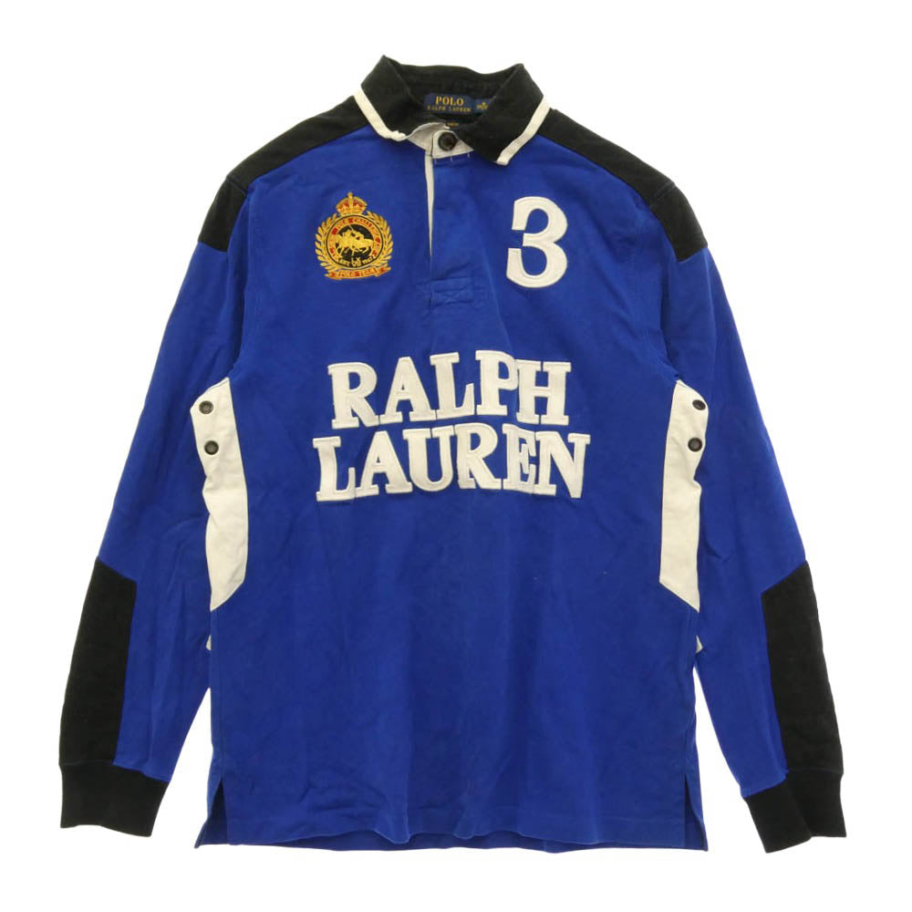 POLO RALPH LAUREN ポロ・ラルフローレン CUSTOM FIT カスタムフィット 長袖 ラガー シャツ ブルー系 ブルー系 M【中古】
