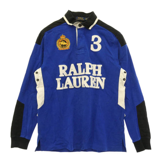 POLO RALPH LAUREN ポロ・ラルフローレン CUSTOM FIT カスタムフィット 長袖 ラガー シャツ ブルー系 ブルー系 M【中古】