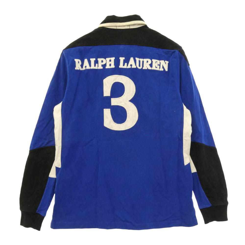POLO RALPH LAUREN ポロ・ラルフローレン CUSTOM FIT カスタムフィット 長袖 ラガー シャツ ブルー系 ブルー系 M【中古】