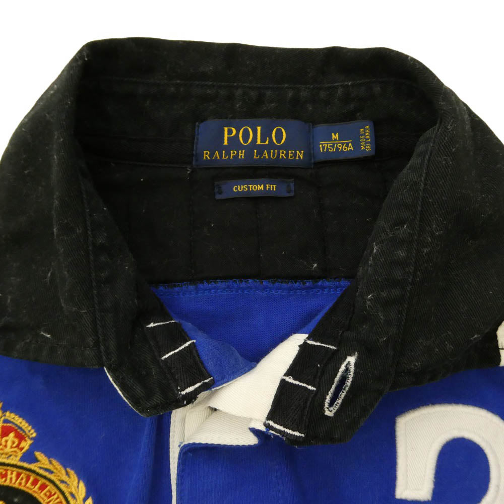 POLO RALPH LAUREN ポロ・ラルフローレン CUSTOM FIT カスタムフィット 長袖 ラガー シャツ ブルー系 ブルー系 M【中古】
