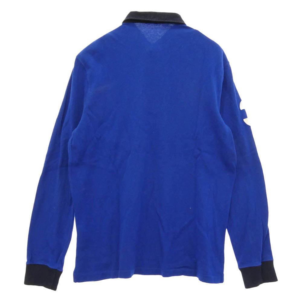 POLO RALPH LAUREN ポロ・ラルフローレン ポロベア 長袖 ラガー シャツ 青系 ブルー系 M【中古】