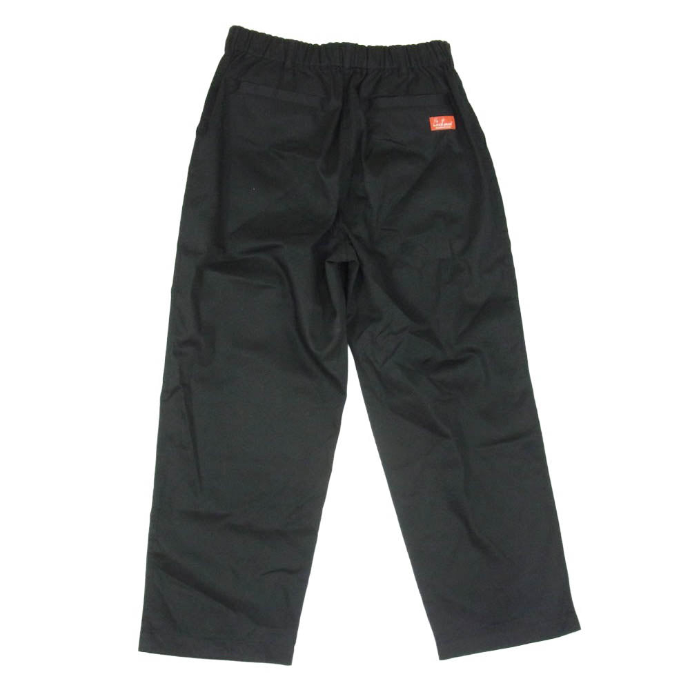 COOKMAN クックマン イージー 無地 ポリエステル シェフパンツ ブラック系 L【中古】
