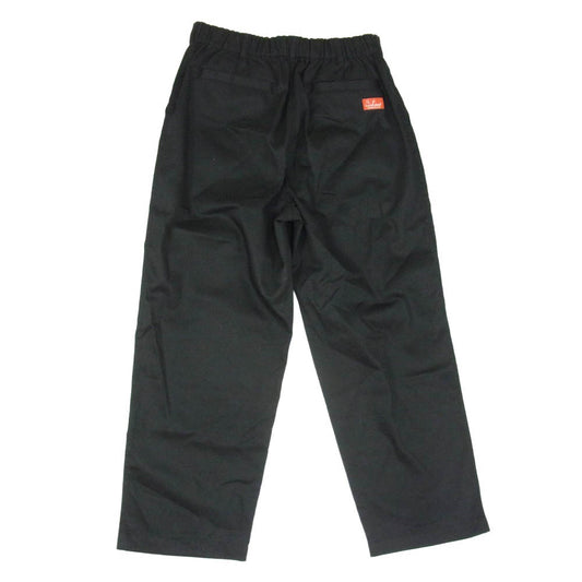 COOKMAN クックマン イージー 無地 ポリエステル シェフパンツ ブラック系 L【中古】