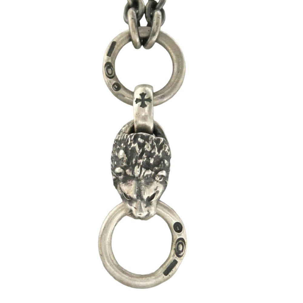 GABOR ガボール N-21 ギャランティカード付属 ホールディング Gaboratory Quarter Lion & 6Chain Necklace 60cm H.W.O Gothic Cross ガボラトリー クォーターライオン Tバー ネックレス : ヘビーワイドオーバル ゴシッククロス【中古】