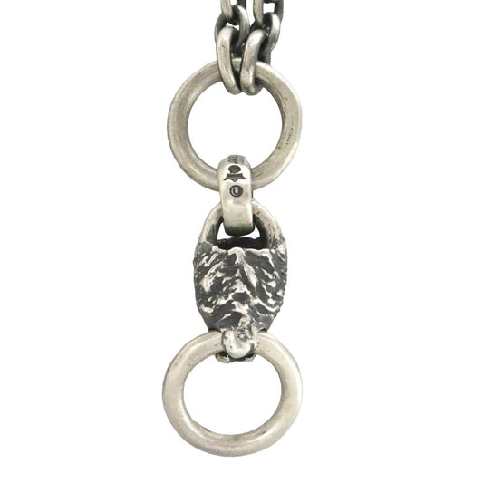 GABOR ガボール N-21 ギャランティカード付属 ホールディング Gaboratory Quarter Lion & 6Chain Necklace 60cm H.W.O Gothic Cross ガボラトリー クォーターライオン Tバー ネックレス : ヘビーワイドオーバル ゴシッククロス【中古】