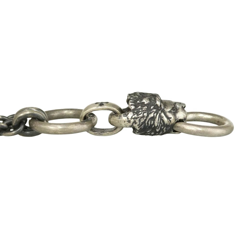 GABOR ガボール N-21 ギャランティカード付属 ホールディング Gaboratory Quarter Lion & 6Chain Necklace 60cm H.W.O Gothic Cross ガボラトリー クォーターライオン Tバー ネックレス : ヘビーワイドオーバル ゴシッククロス【中古】