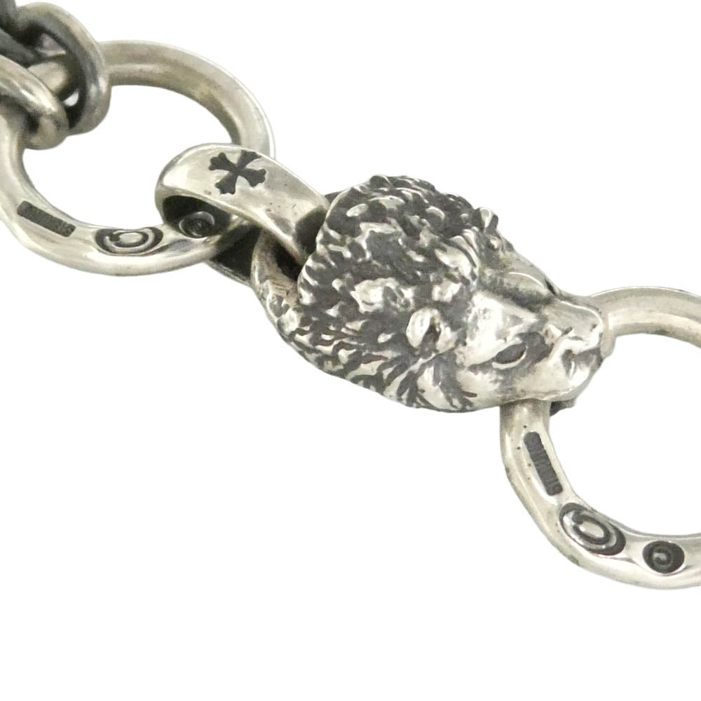 GABOR ガボール N-21 ギャランティカード付属 ホールディング Gaboratory Quarter Lion & 6Chain Necklace 60cm H.W.O Gothic Cross ガボラトリー クォーターライオン Tバー ネックレス : ヘビーワイドオーバル ゴシッククロス【中古】