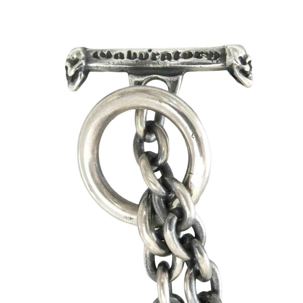GABOR ガボール N-21 ギャランティカード付属 ホールディング Gaboratory Quarter Lion & 6Chain Necklace 60cm H.W.O Gothic Cross ガボラトリー クォーターライオン Tバー ネックレス : ヘビーワイドオーバル ゴシッククロス【中古】