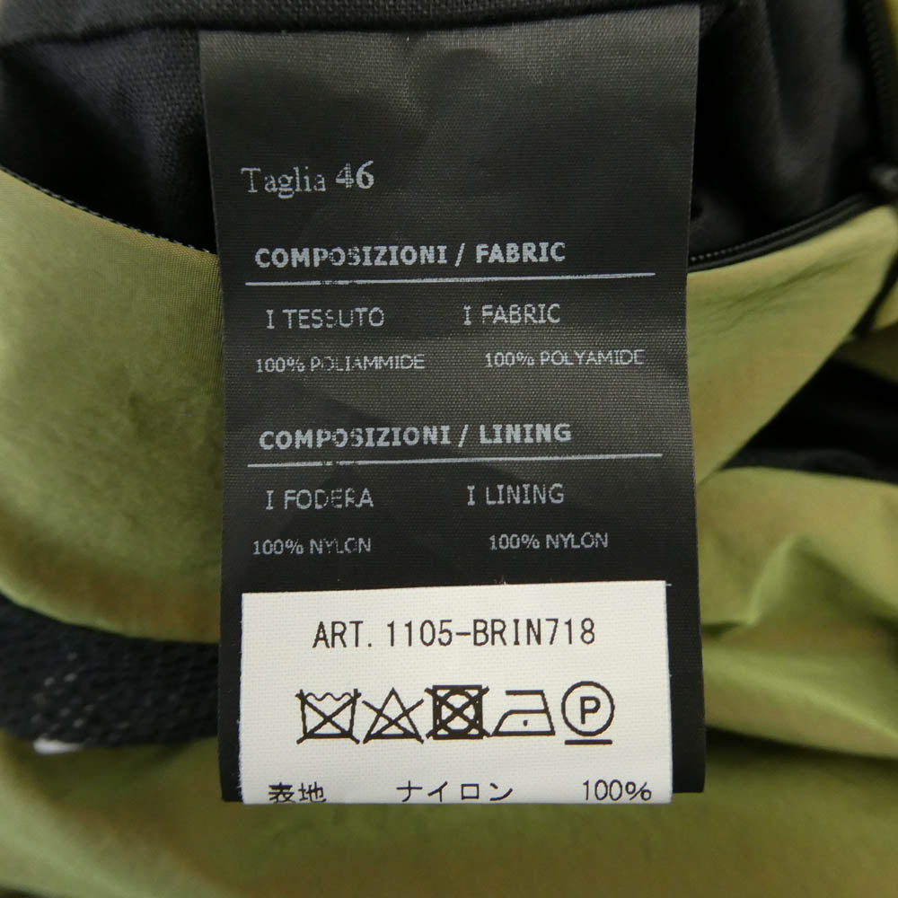 イーヴォ 1105-BRIN718 BRINDISI ブリンディジ ナイロン ベルテッド コート モスグリーン系 46【中古】