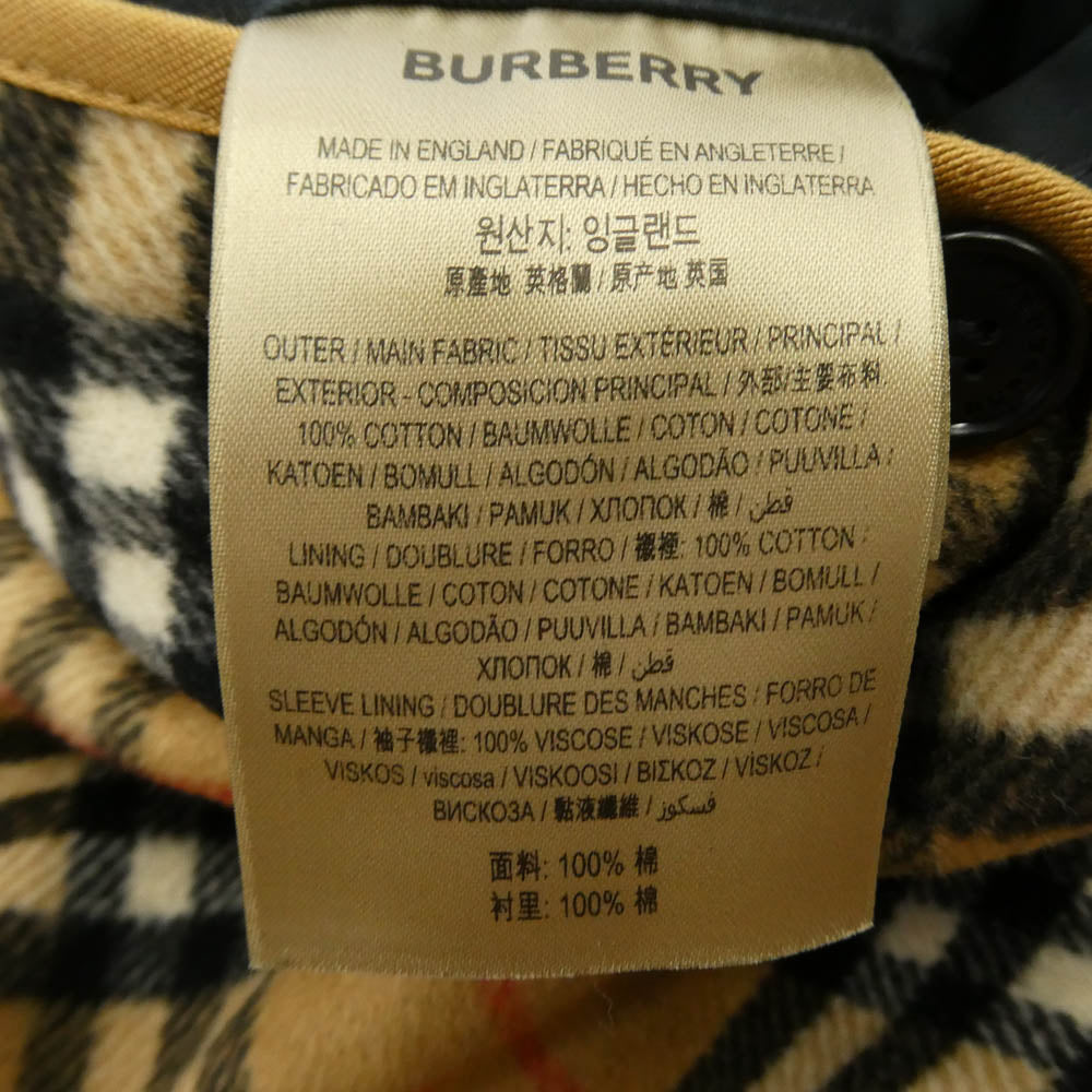 BURBERRY LONDON バーバリー ロンドン イングランド製 英国製 THE KENSINGTON ザ ケンジントン 裏ノバチェック ライナー付き トレンチコート ネイビー系 44【中古】
