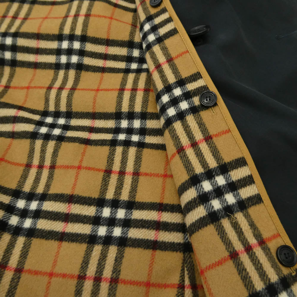 BURBERRY LONDON バーバリー ロンドン イングランド製 英国製 THE KENSINGTON ザ ケンジントン 裏ノバチェック ライナー付き トレンチコート ネイビー系 44【中古】