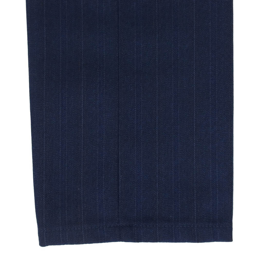 JUNYA WATANABE COMME des GARCONS MAN ジュンヤワタナベコムデギャルソンマン 26SS AD2025 WQ-P025 WOOL STRIPE ウールストライプ バイカー スラックスパンツ ネイビー系 S【中古】