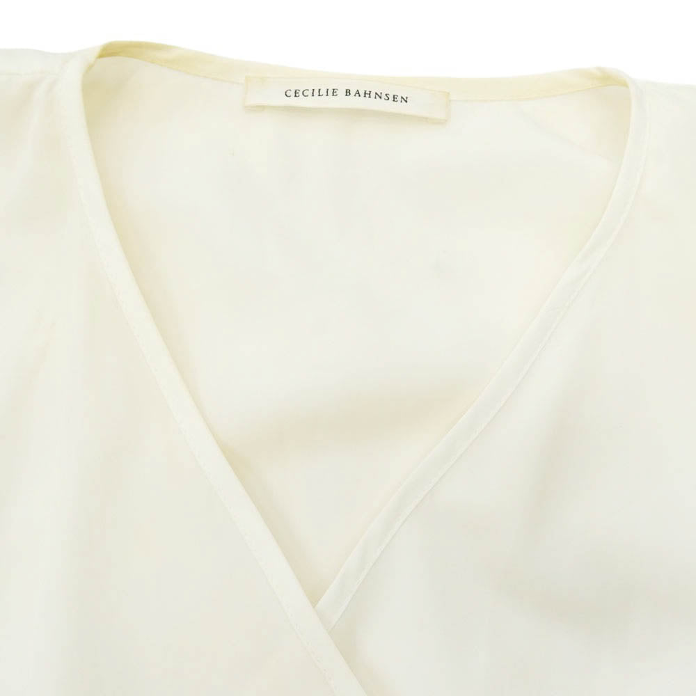 セシリーバンセン パフスリーブ ドレス ワンピース ベージュ系 XS【中古】