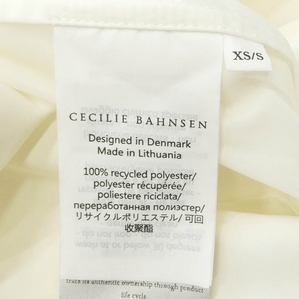 セシリーバンセン パフスリーブ ドレス ワンピース ベージュ系 XS【中古】