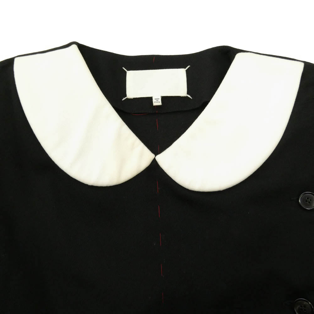 MAISON MARGIELA メゾンマルジェラ 23AW S29FP0132 白タグ Multiwear Dress コントラストステッチ マルチウェア 丸襟 ミニ ドレス ワンピース ブラック系 40【中古】