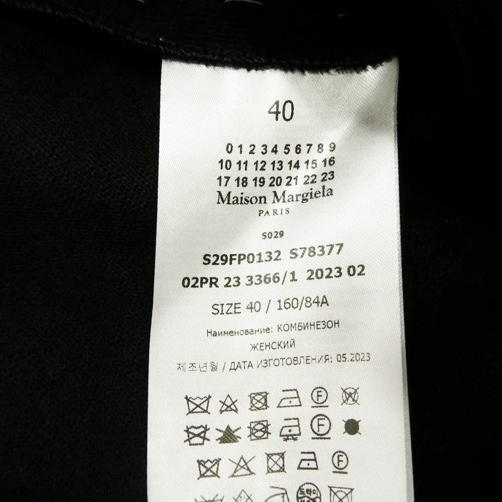 MAISON MARGIELA メゾンマルジェラ 23AW S29FP0132 白タグ Multiwear Dress コントラストステッチ マルチウェア 丸襟 ミニ ドレス ワンピース ブラック系 40【中古】