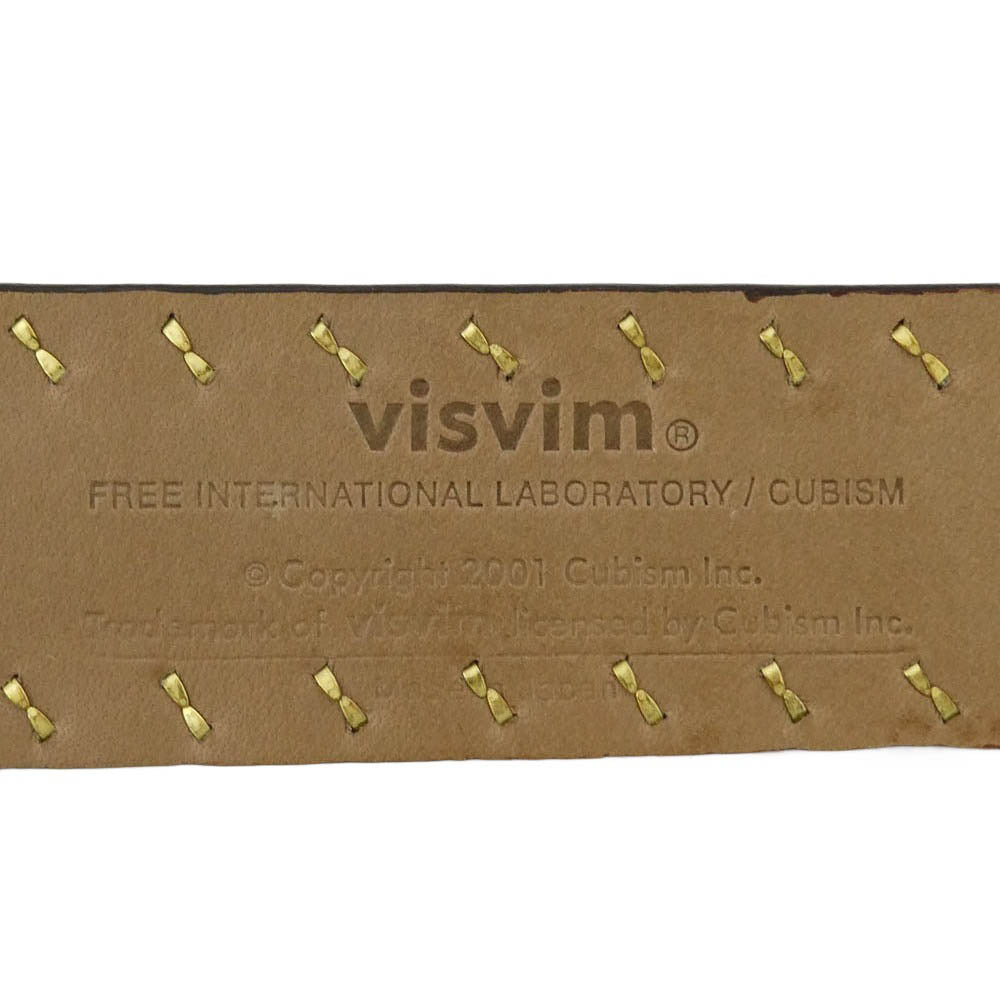 VISVIM ビズビム 24SS 0124103003025 STUDS BELT 40MM レザー スタッズ ベルト ライトブラウン系【中古】