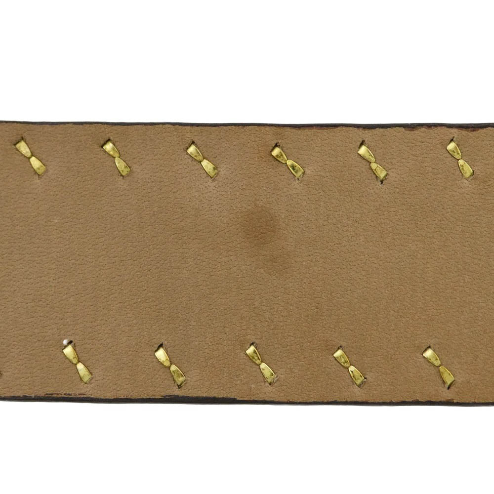 VISVIM ビズビム 24SS 0124103003025 STUDS BELT 40MM レザー スタッズ ベルト ライトブラウン系【中古】