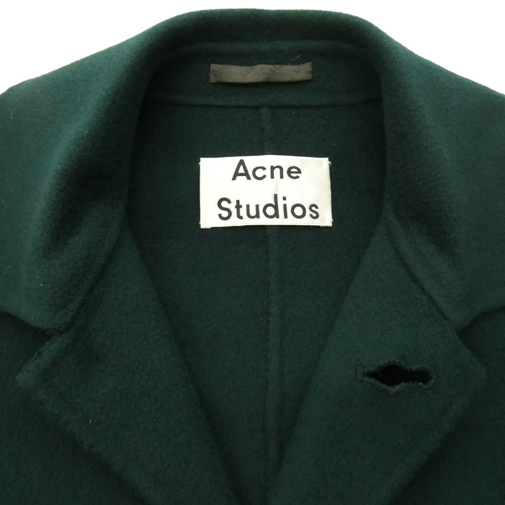 ACNE STUDIOS アクネストゥディオズ FN-MN-OUTW000265 ウール ステンカラー コート グリーン系 46【中古】