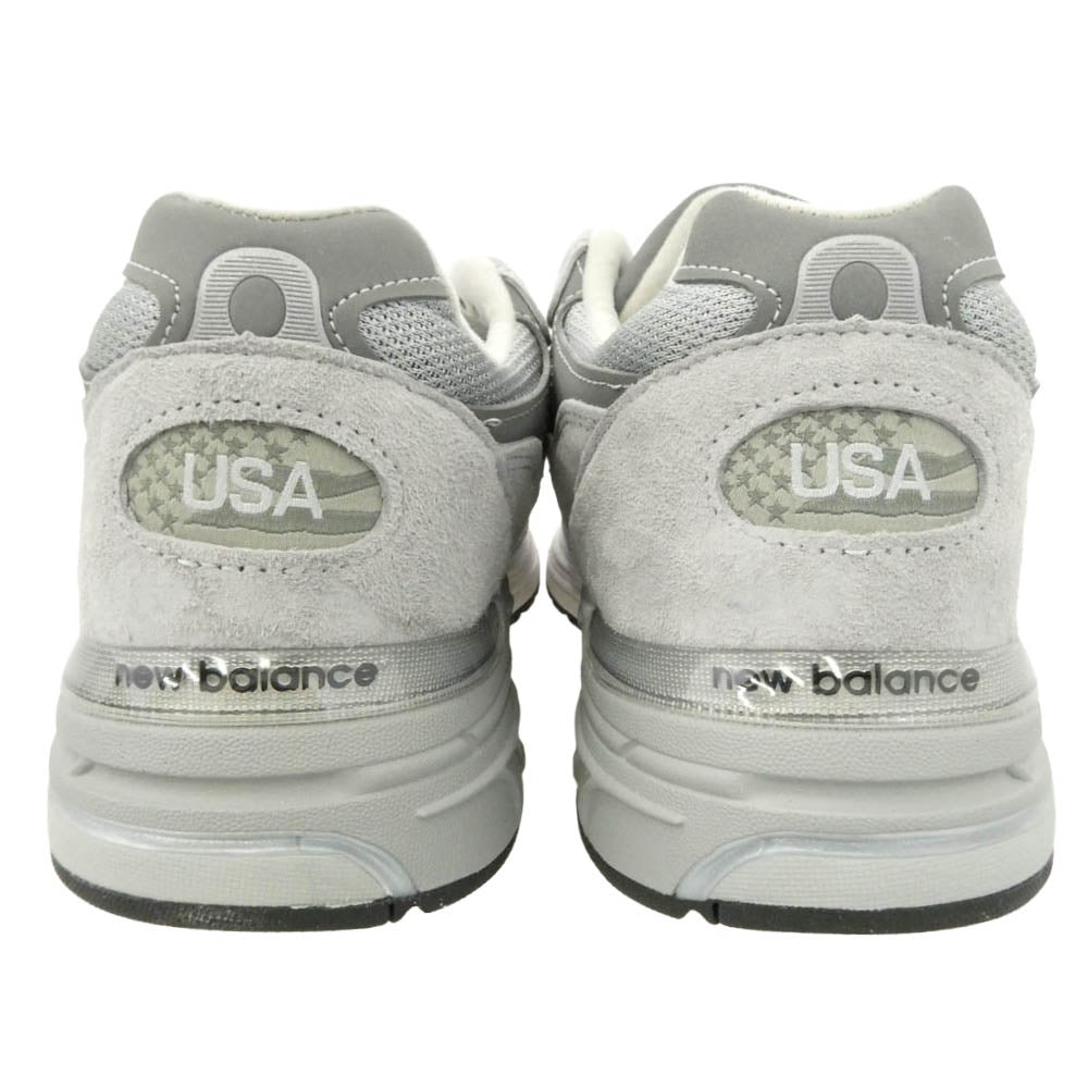 NEW BALANCE ニューバランス MR993GL 【フェイクバスターズ鑑定済】USA製 993 Gray スニーカー ランニングシューズ グレー系 27.5cm【新古品】【未使用】【中古】