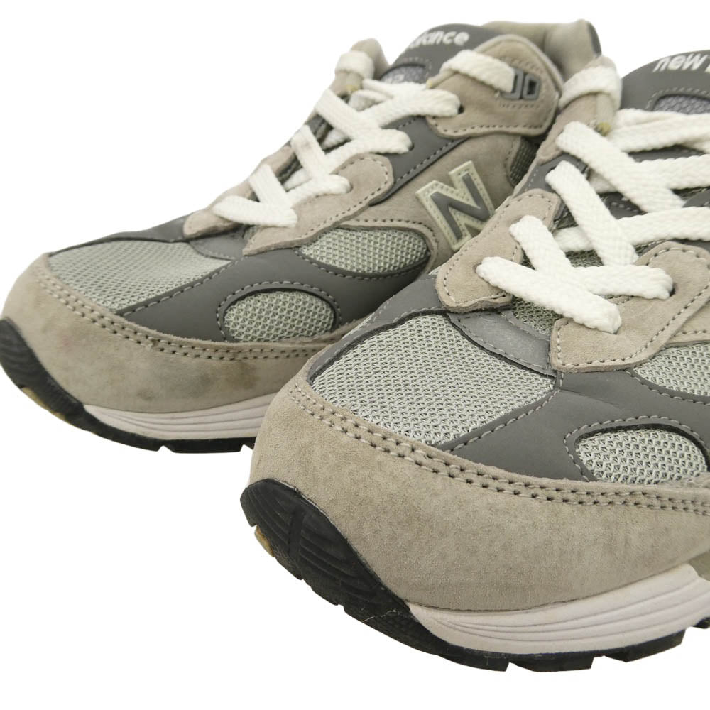 NEW BALANCE ニューバランス M992GR USA製 992 スエード ローカット スニーカー マルチカラー系 26.5cm【中古】