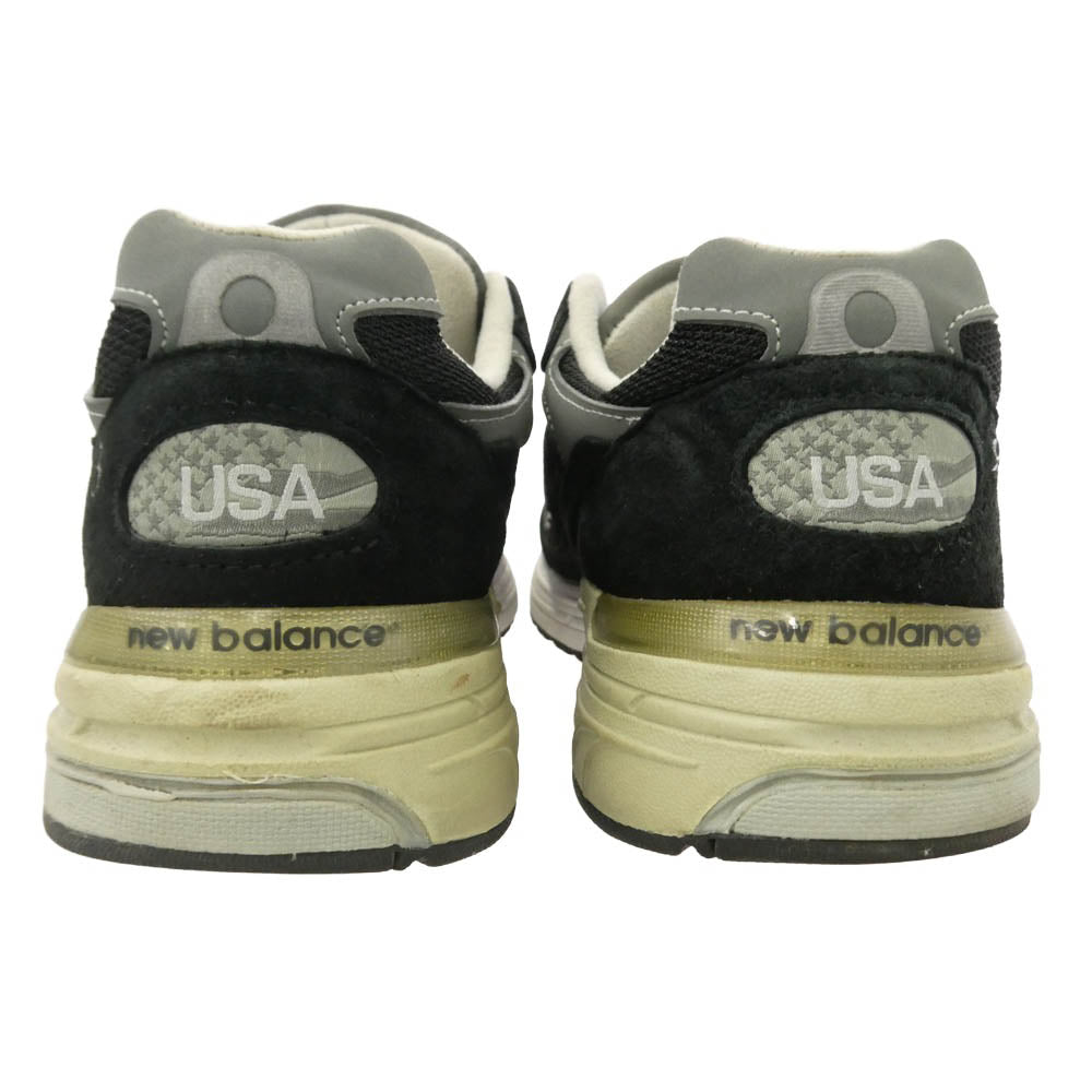 NEW BALANCE ニューバランス M993BK USA製 993 スエード ローカット スニーカー ブラック系 マルチカラー系 27cm【中古】