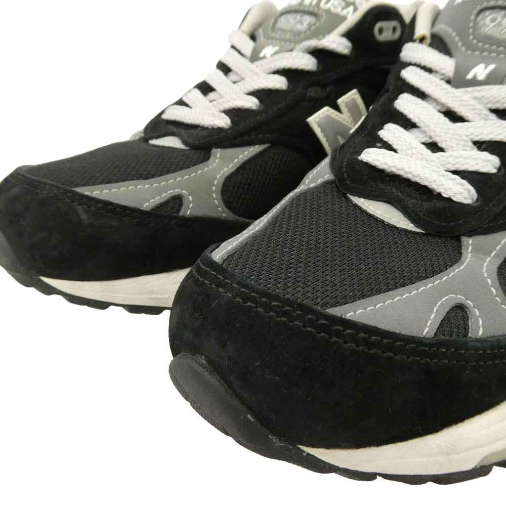 NEW BALANCE ニューバランス M993BK USA製 993 スエード ローカット スニーカー ブラック系 マルチカラー系 27cm【中古】