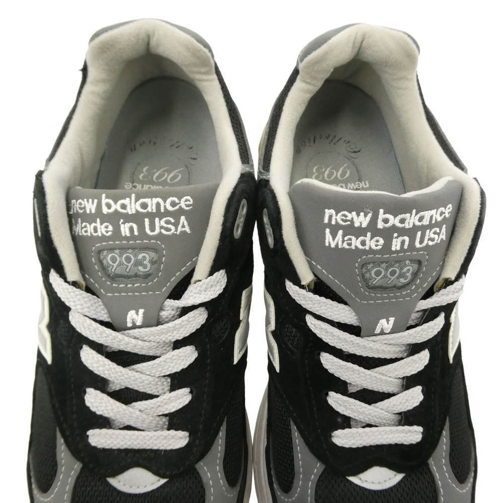 NEW BALANCE ニューバランス M993BK USA製 993 スエード ローカット スニーカー ブラック系 マルチカラー系 27cm【中古】