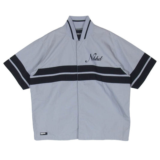 NEIGHBORHOOD ネイバーフッド 02年製 00s 半袖 ワーク シャツ グレー系 M【中古】