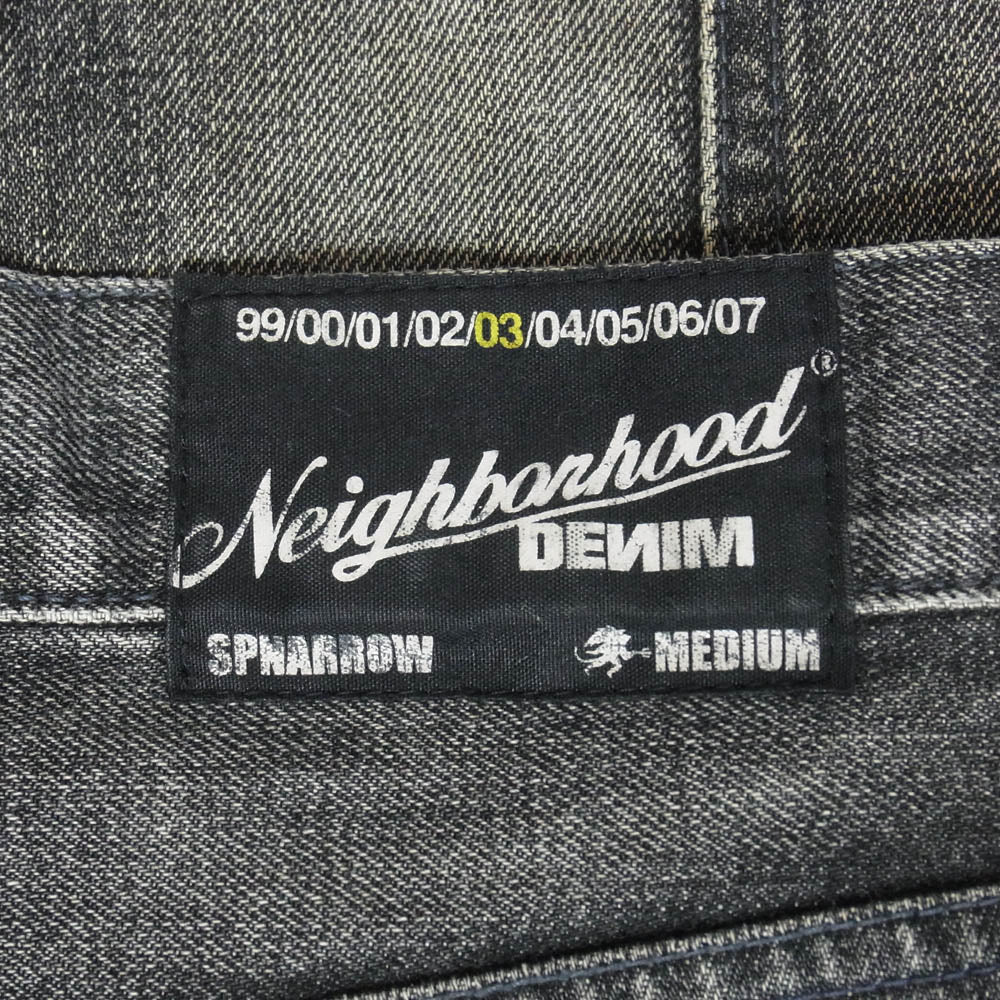 NEIGHBORHOOD ネイバーフッド SPARROW スパロウ 03年製 00s ブラック デニム カーゴ パンツ ブラック系 表記なし【中古】